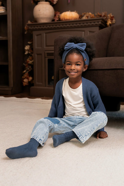 Kyte Baby Chunky Knit Oversized Cardigan in Oxford