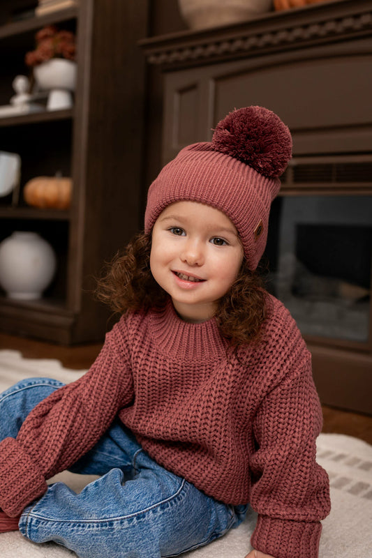 Kyte Baby Chunky Knit Sweater in Ember