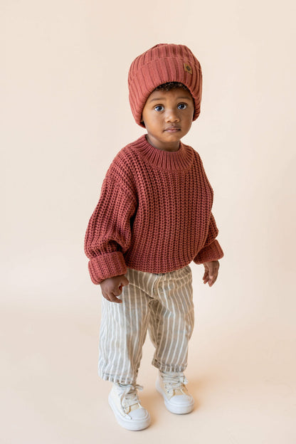 Kyte Baby Chunky Knit Sweater in Ember
