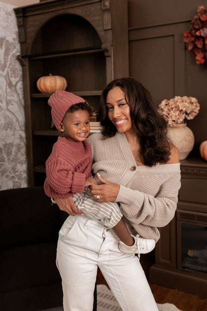 Kyte Baby Chunky Knit Sweater in Ember