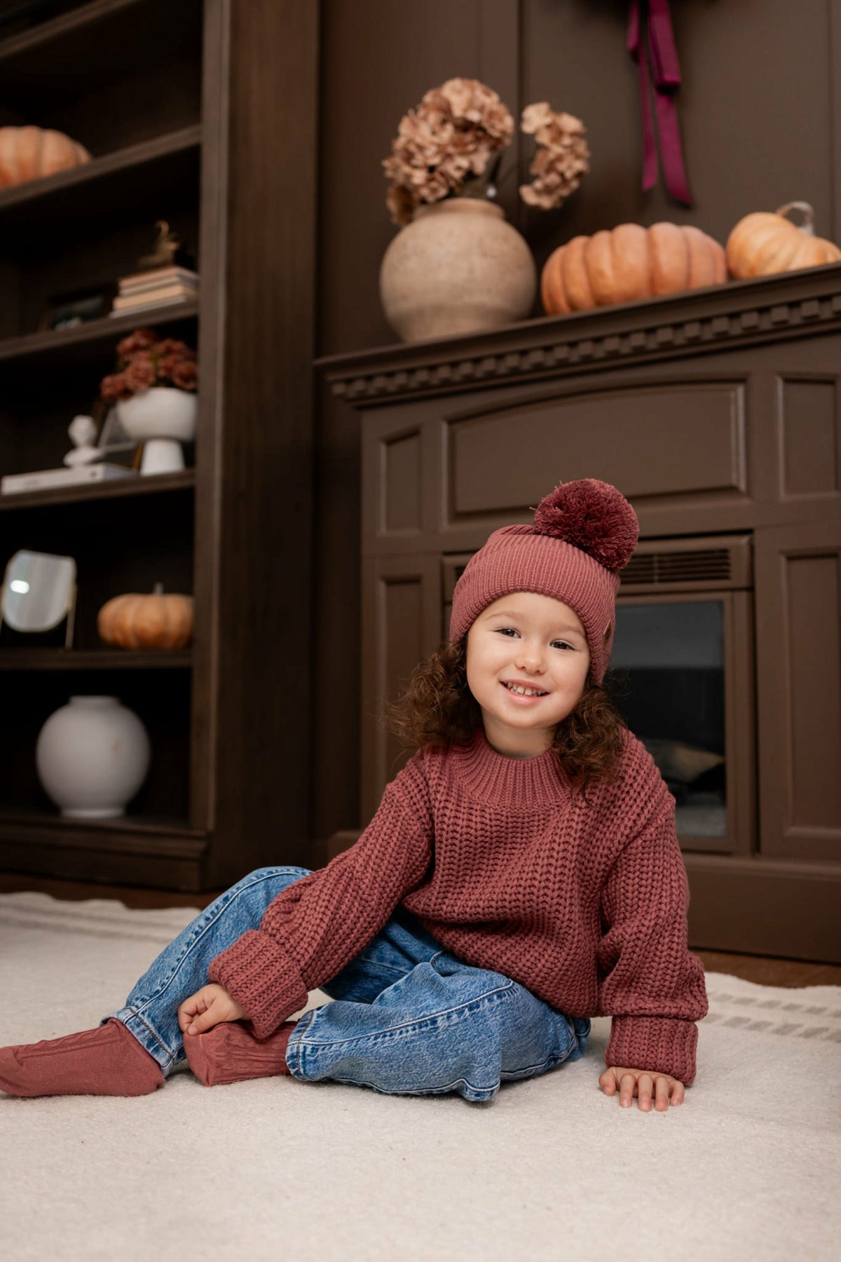 Kyte Baby Chunky Knit Sweater in Ember