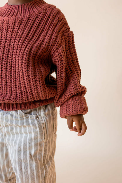 Kyte Baby Chunky Knit Sweater in Ember