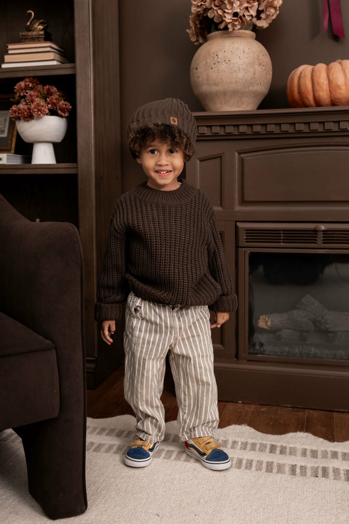 Kyte Baby Chunky Knit Sweater in Espresso