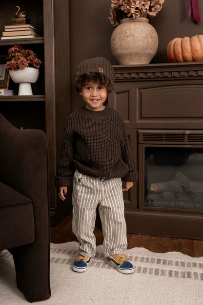Kyte Baby Chunky Knit Sweater in Espresso
