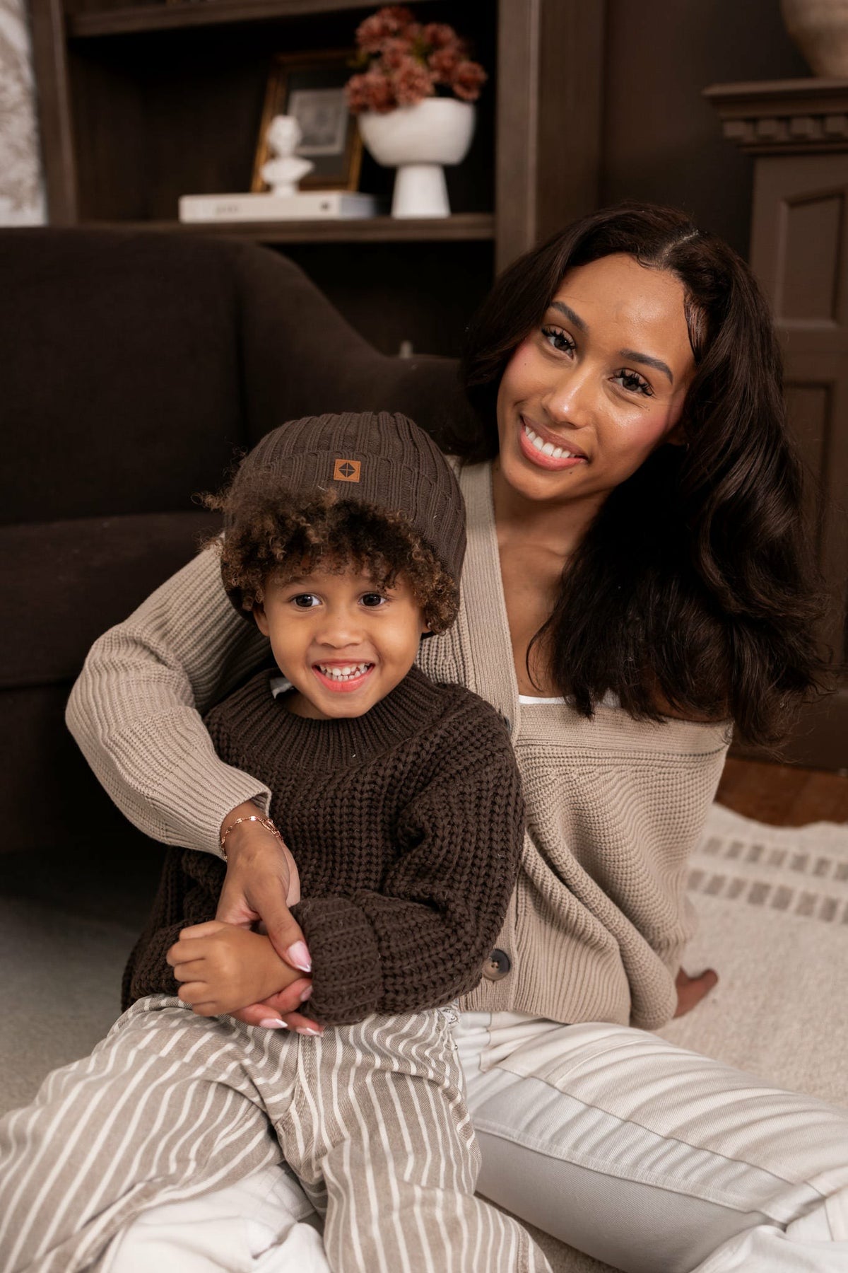 Kyte Baby Chunky Knit Sweater in Espresso