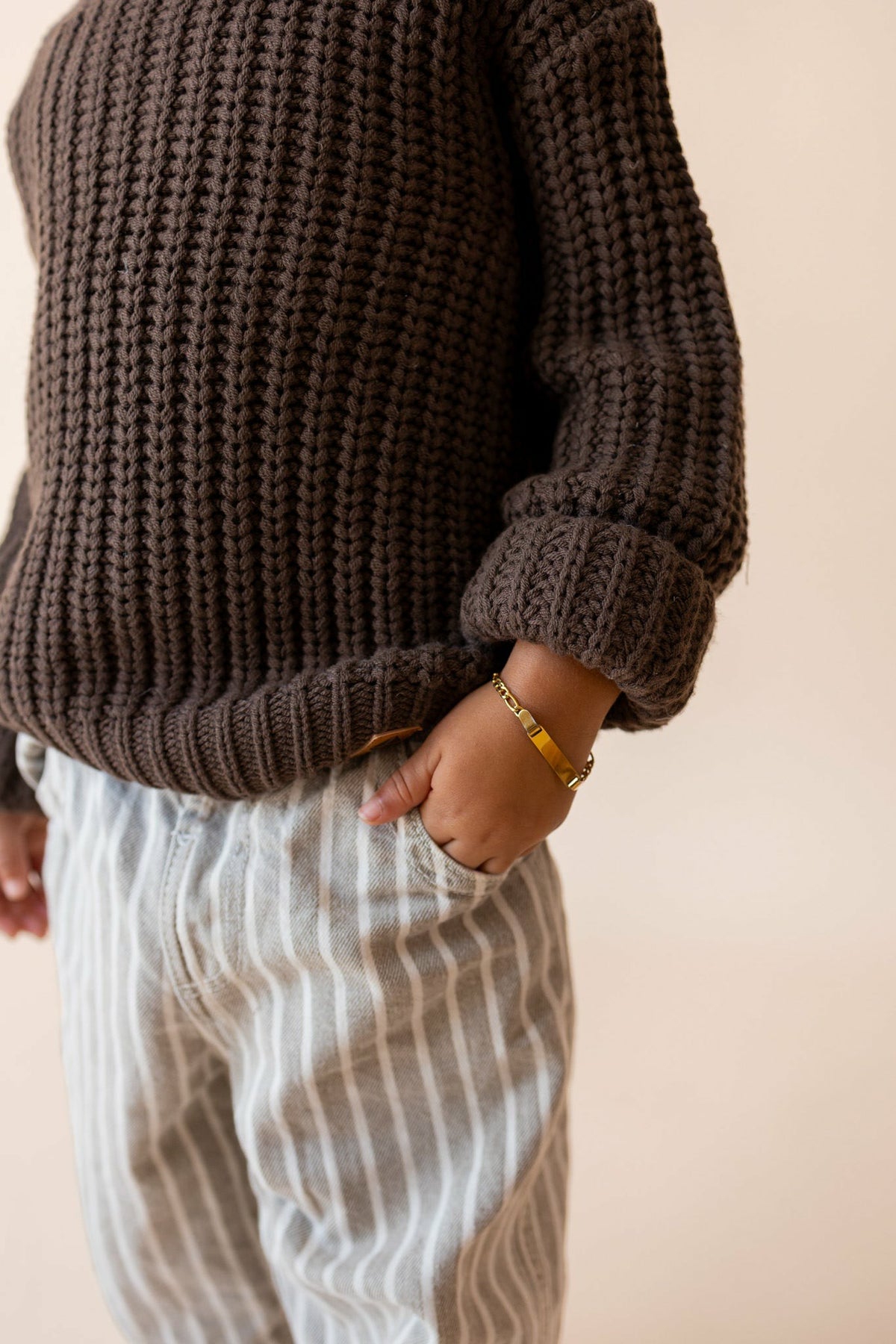 Kyte Baby Chunky Knit Sweater in Espresso