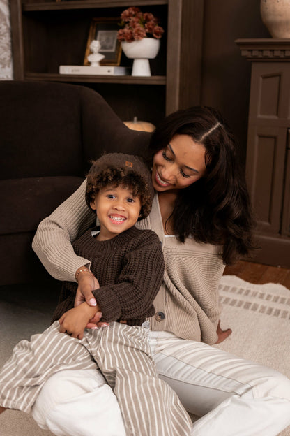 Kyte Baby Chunky Knit Sweater in Espresso