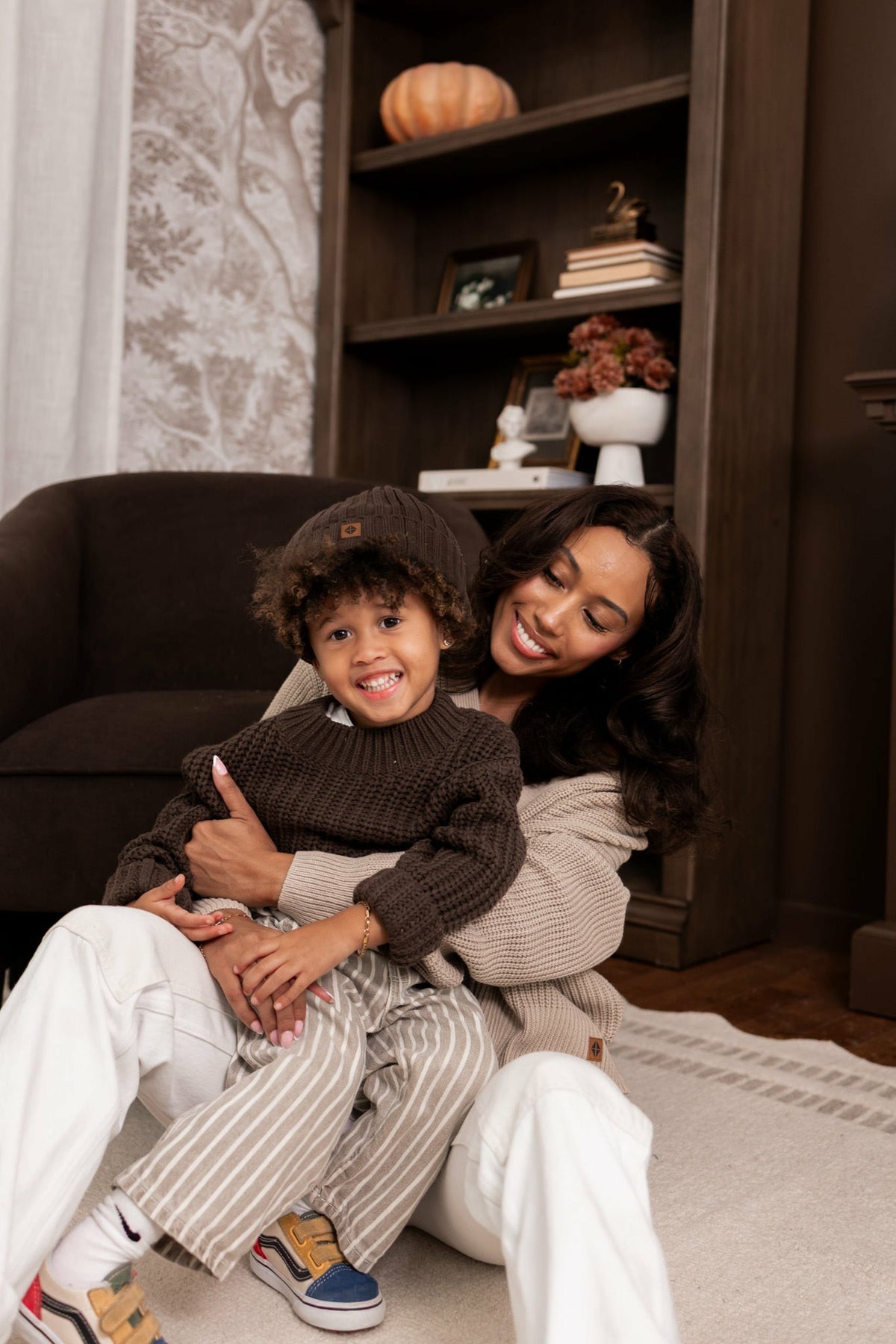 Kyte Baby Chunky Knit Sweater in Espresso