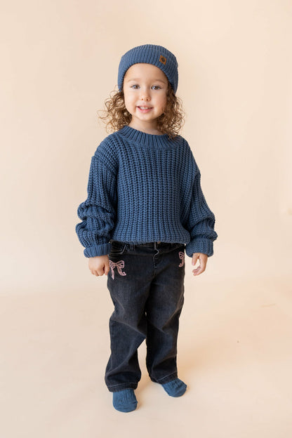 Kyte Baby Chunky Knit Sweater in Oxford