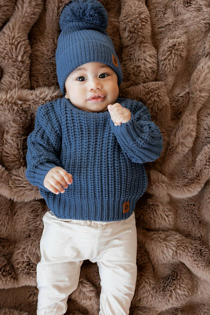 Kyte Baby Chunky Knit Sweater in Oxford