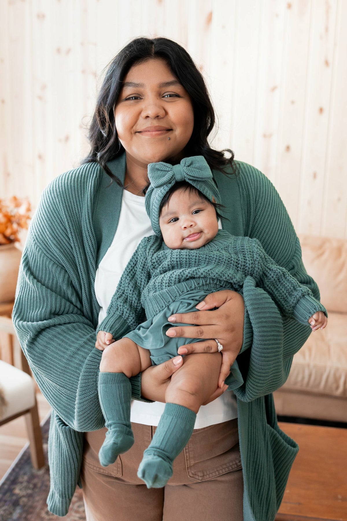 Kyte Baby Chunky Knit Sweater in Pine