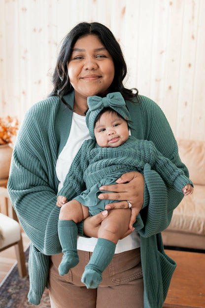Kyte Baby Chunky Knit Sweater in Pine