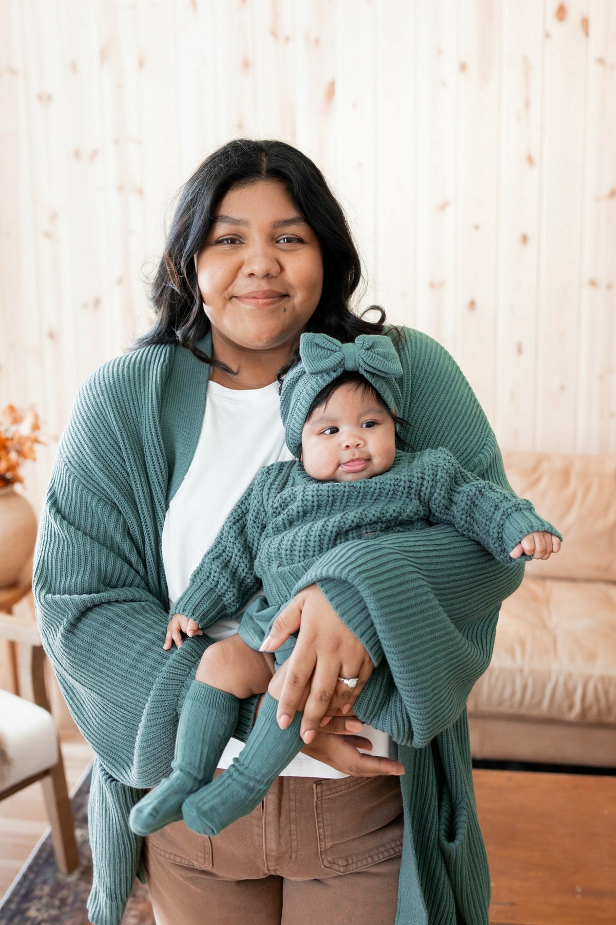 Kyte Baby Chunky Knit Sweater in Pine