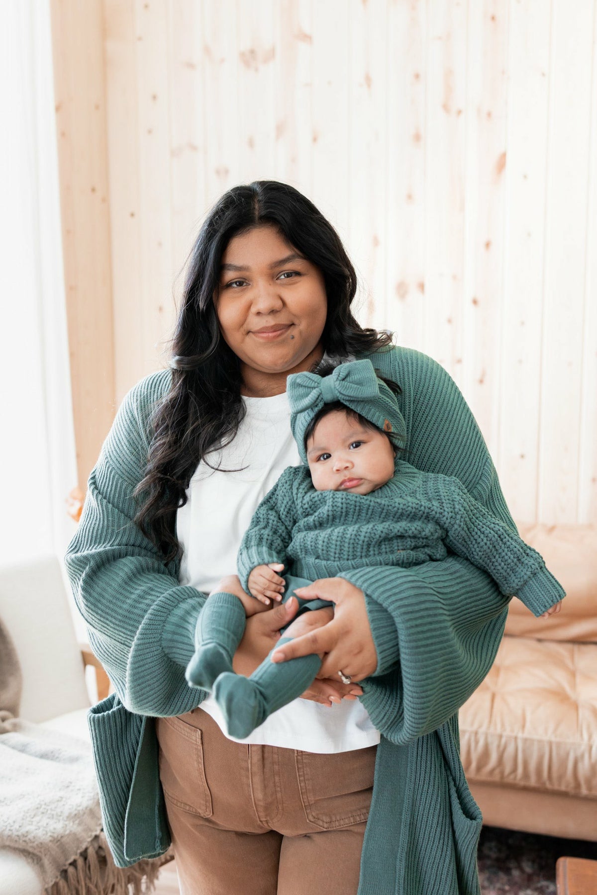 Kyte Baby Chunky Knit Sweater in Pine