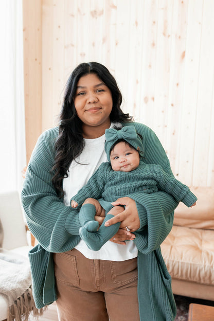 Kyte Baby Chunky Knit Sweater in Pine