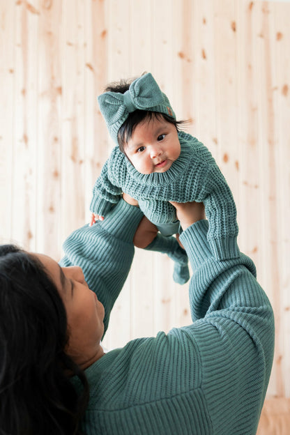 Kyte Baby Chunky Knit Sweater in Pine
