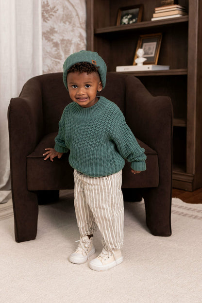 Kyte Baby Chunky Knit Sweater in Pine