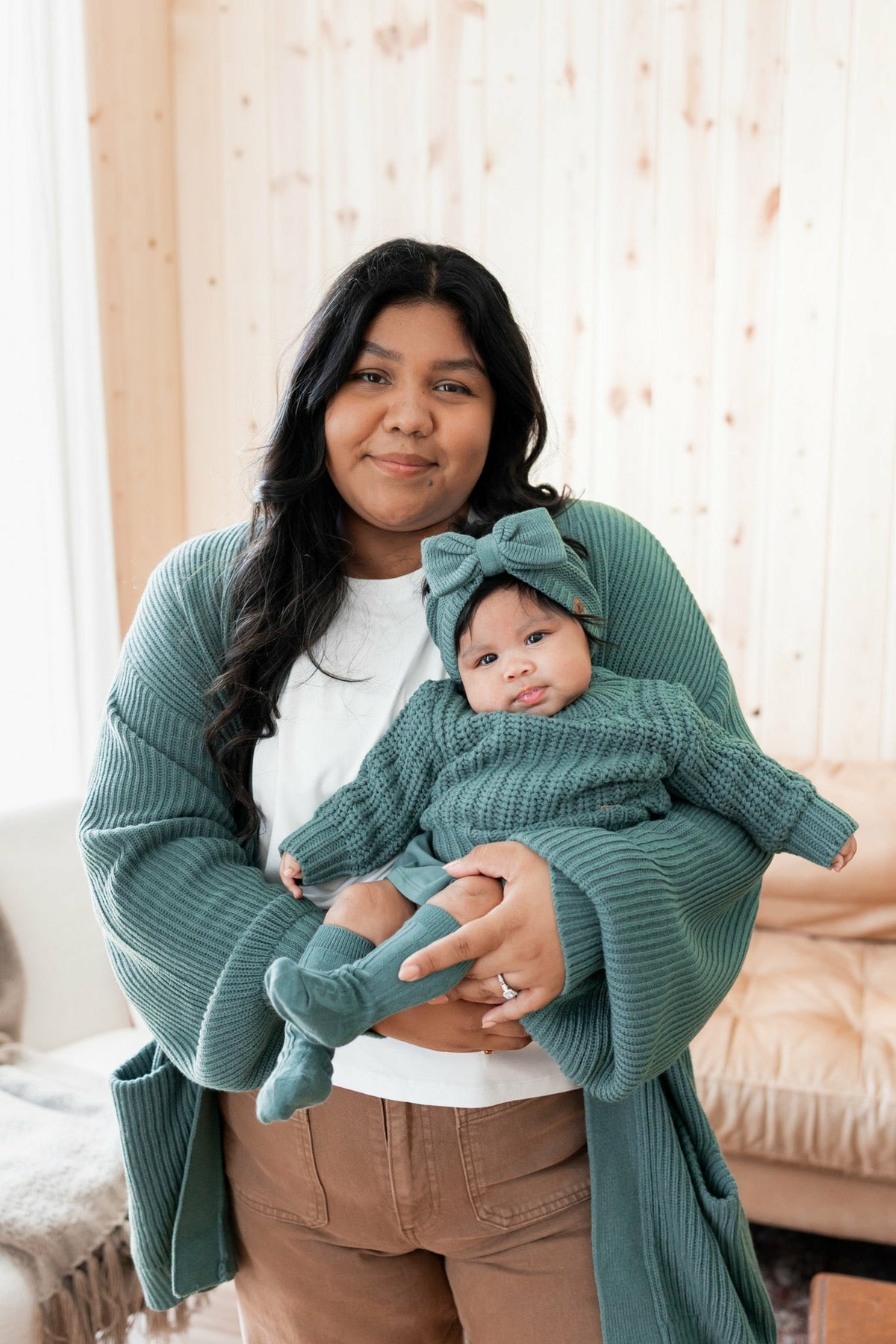 Kyte Baby Chunky Knit Sweater in Pine