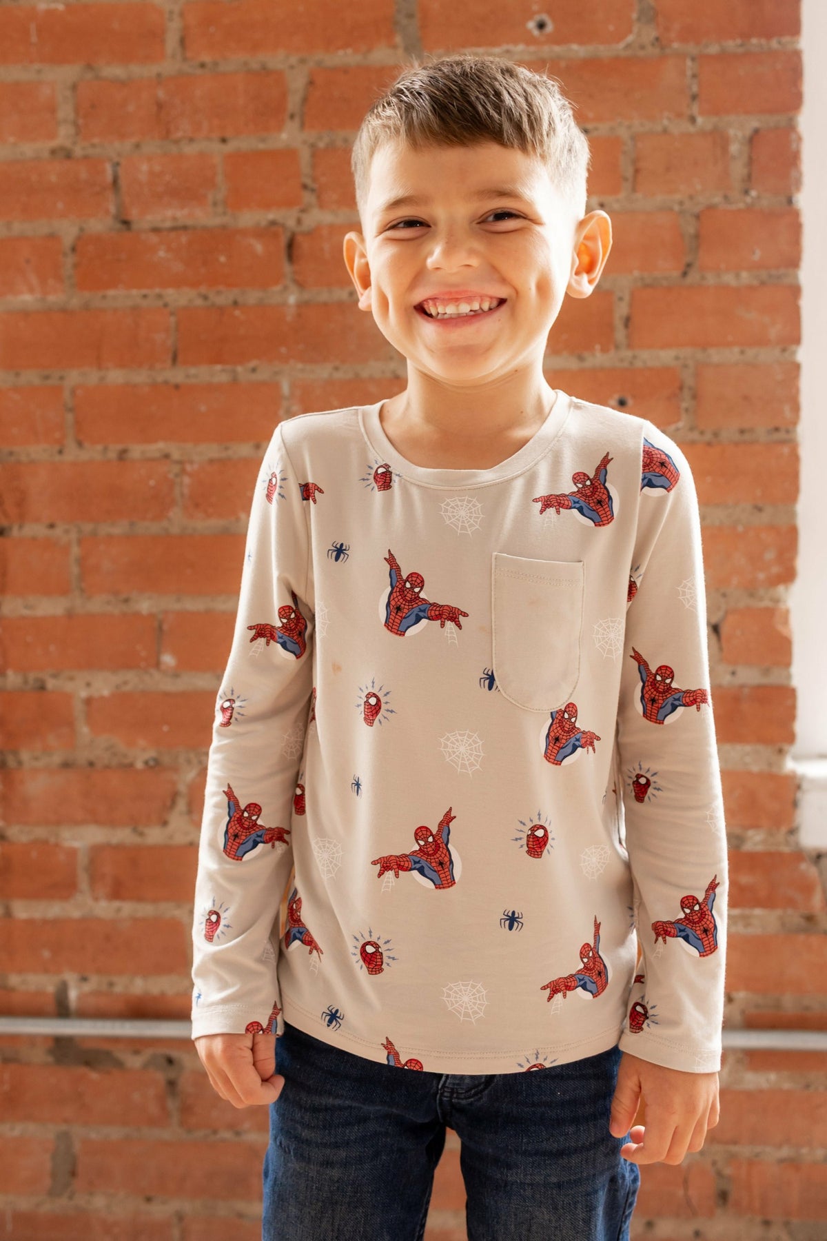 Kyte Baby Long Sleeve Toddler Crew Neck Tee in Spider-Man