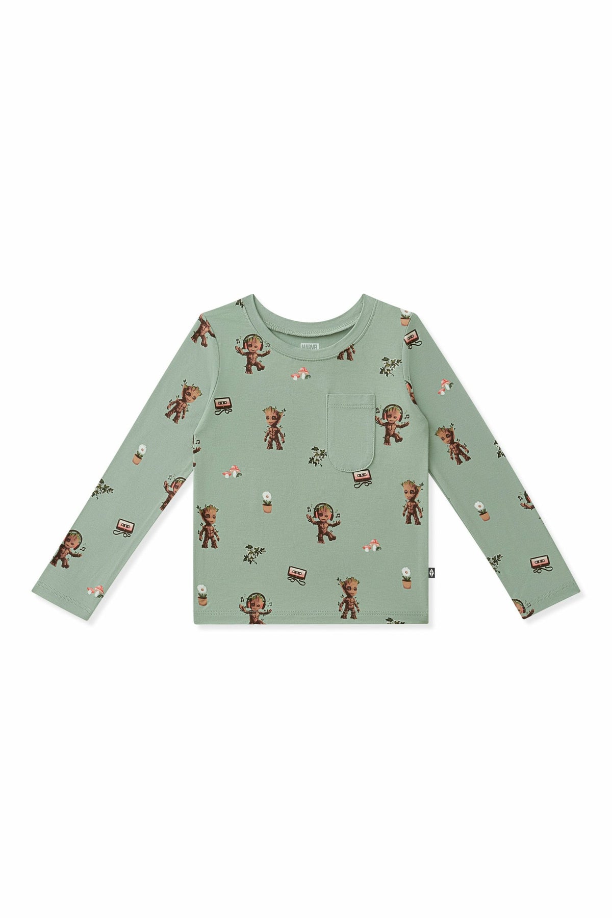 Kyte Baby Long Sleeve Toddler Crew Neck Tee in Groot