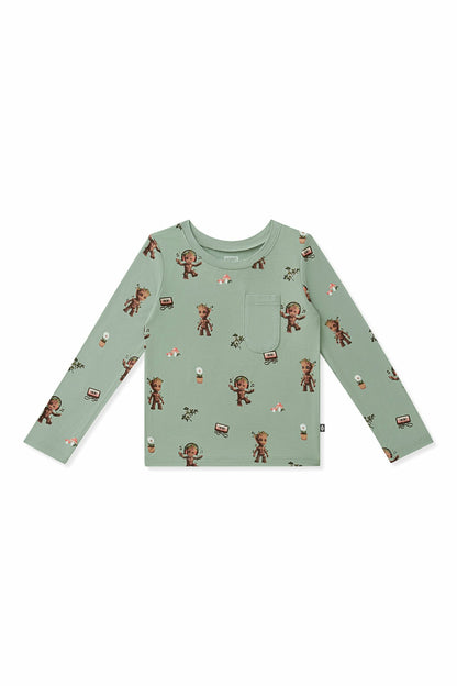 Kyte Baby Long Sleeve Toddler Crew Neck Tee in Groot