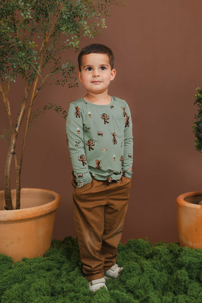 Kyte Baby Long Sleeve Toddler Crew Neck Tee in Groot