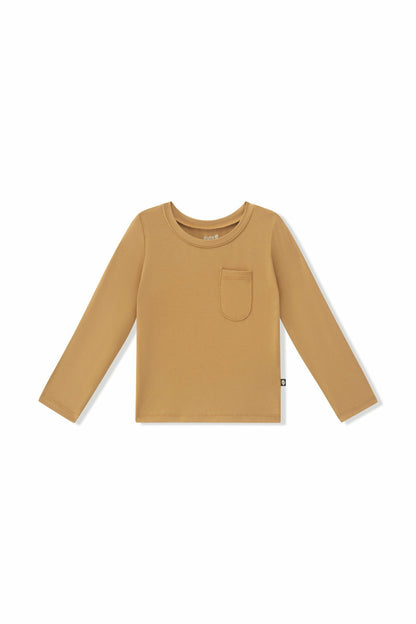 Kyte Baby Long Sleeve Toddler Crew Neck Tee in Ochre