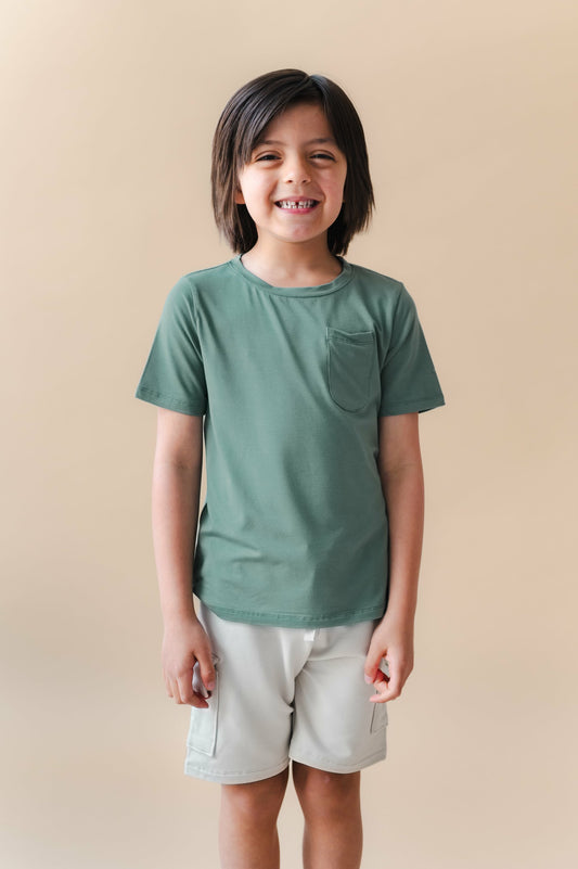 Kyte Baby Toddler Crew Neck Tee in Pine