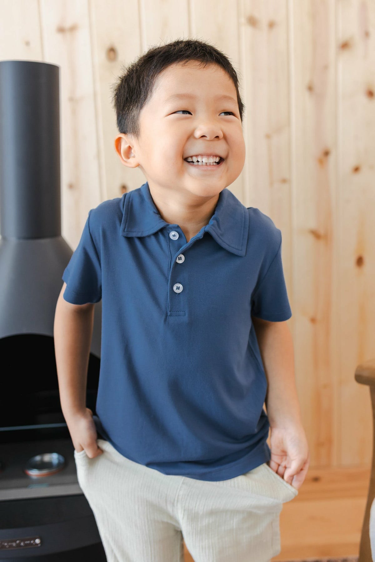 Kyte Baby Toddler Short Sleeve Polo in Oxford