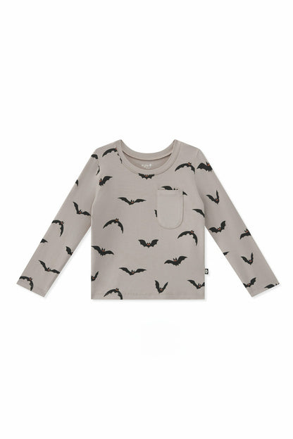Kyte Baby Long Sleeve Toddler Crew Neck Tee in Bats