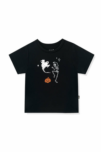 Kyte Baby Toddler Basic Tee in Halloween Friends on Midnight