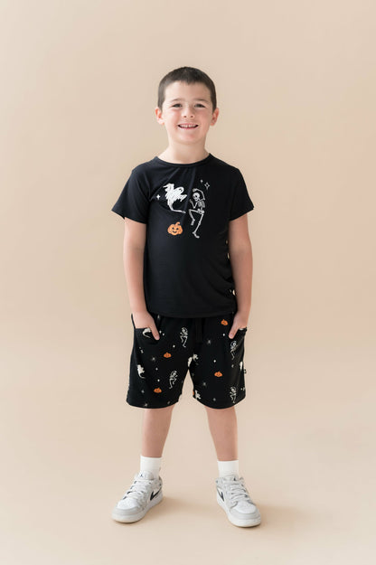 Kyte Baby Toddler Basic Tee in Halloween Friends on Midnight