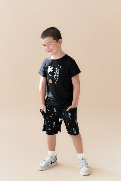 Kyte Baby Toddler Basic Tee in Halloween Friends on Midnight