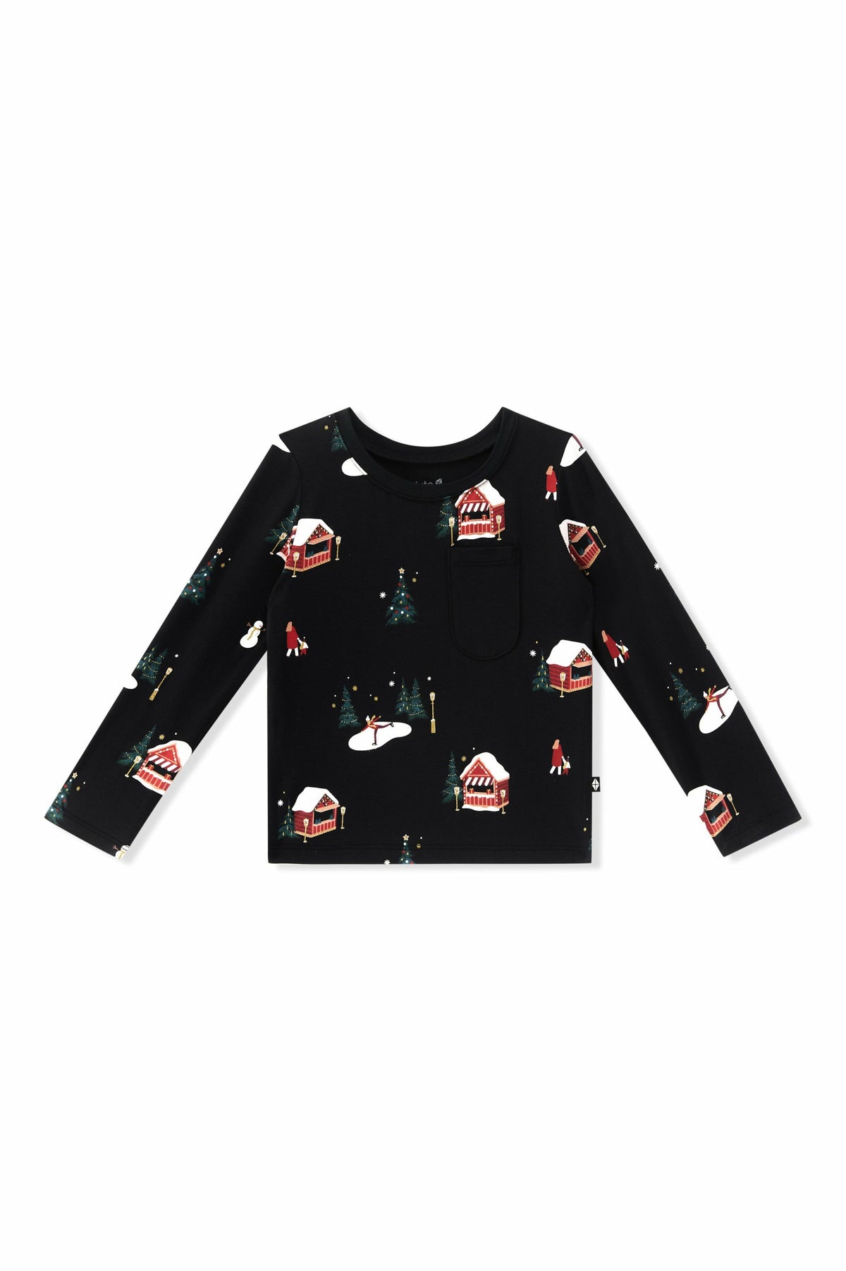 Kyte Baby Long Sleeve Toddler Crew Neck Tee in Winter Wonderland