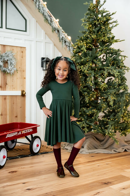 Kyte Baby Long Sleeve Twirl Dress in Cypress