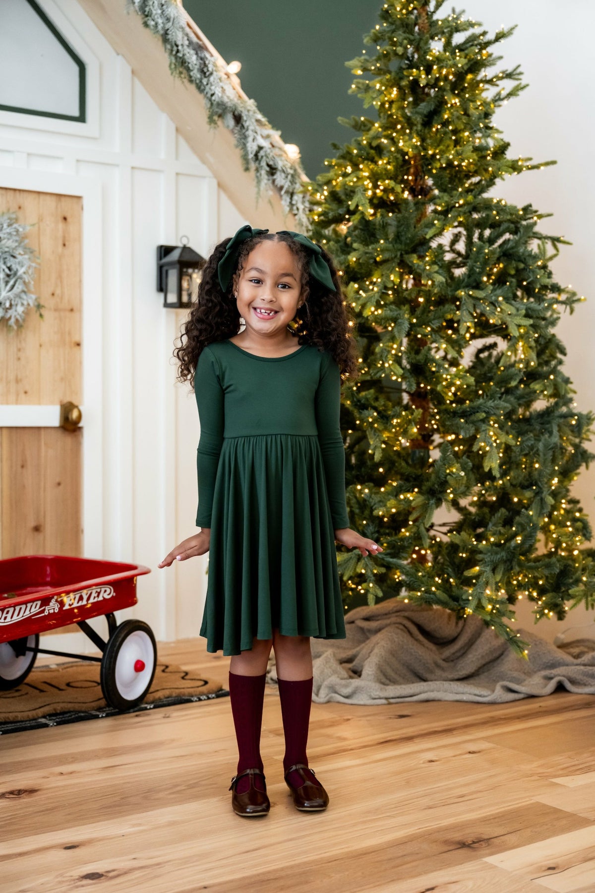 Kyte Baby Long Sleeve Twirl Dress in Cypress