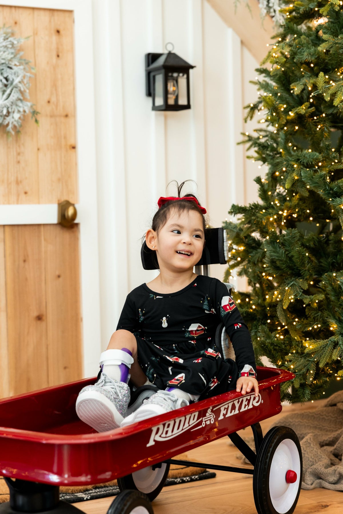 Kyte Baby Long Sleeve Twirl Dress in Winter Wonderland
