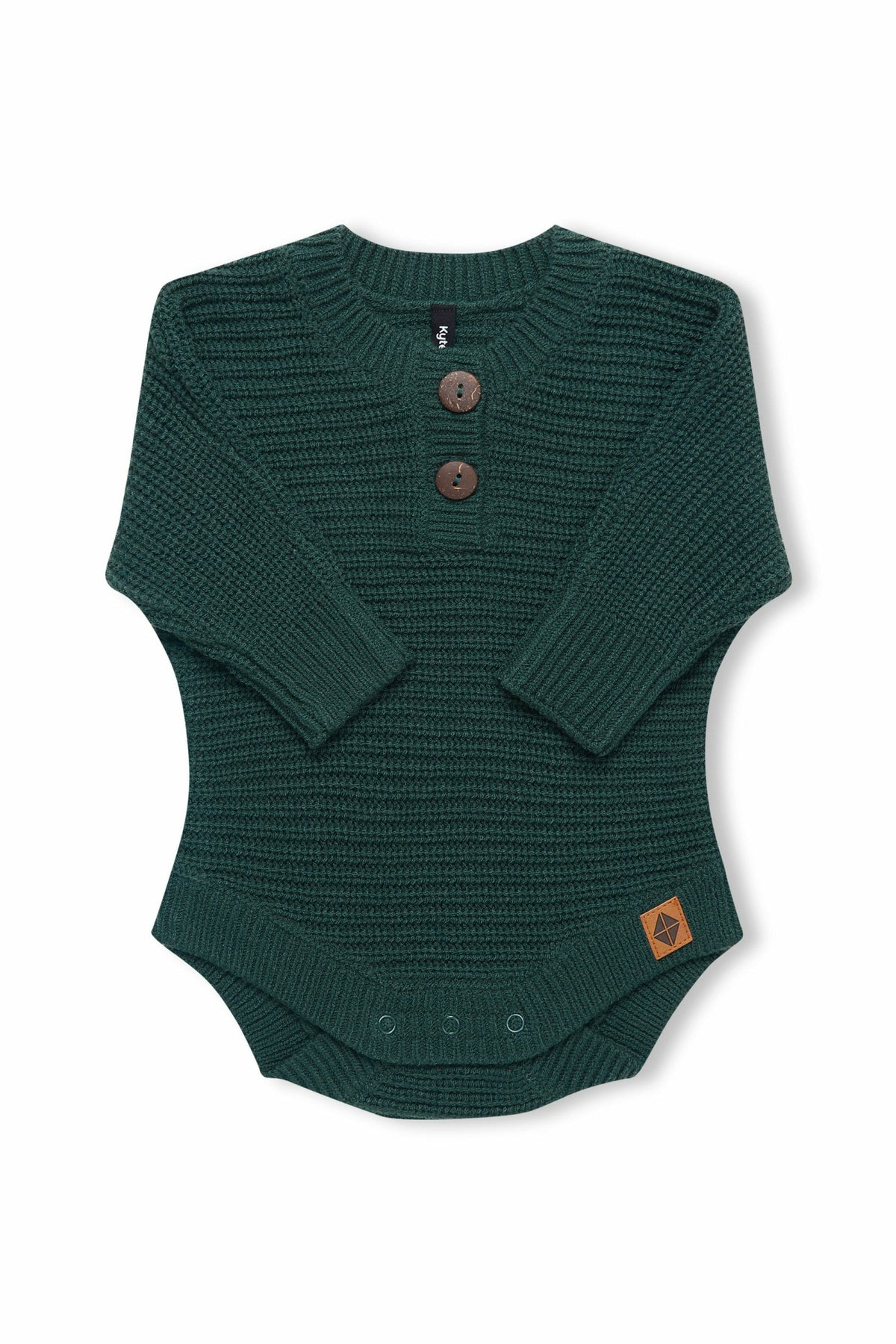 Kyte Baby Chunky Knit Romper in Cypress