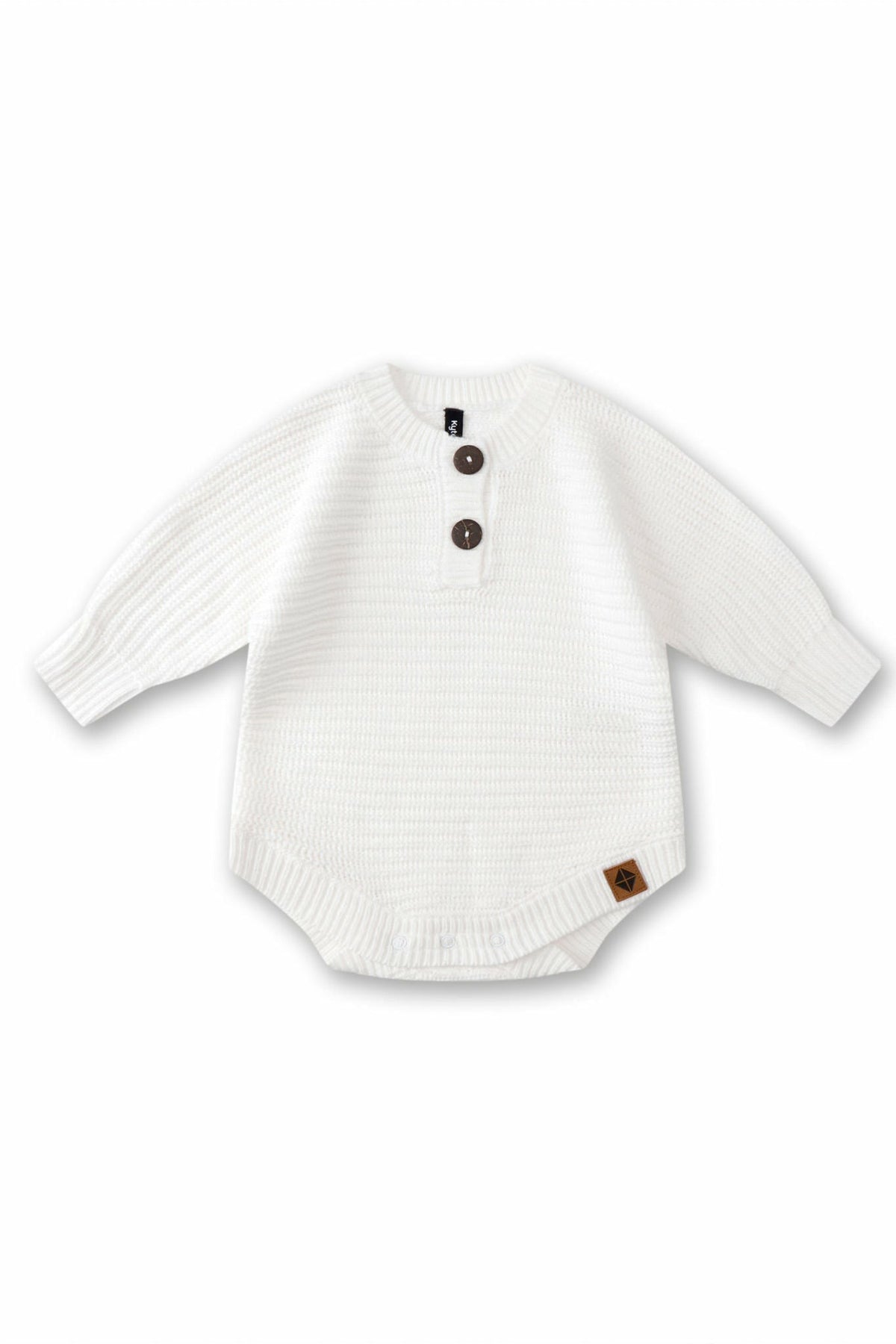 Kyte Baby Chunky Knit Romper in Cloud