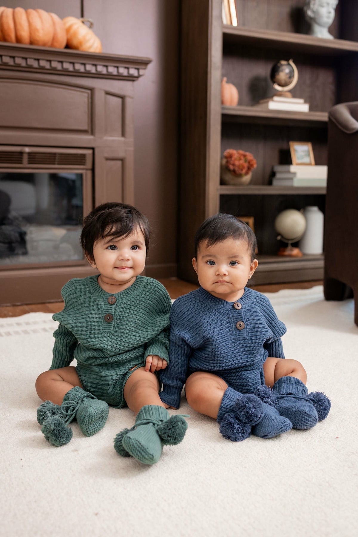 Kyte Baby Chunky Knit Romper in Oxford