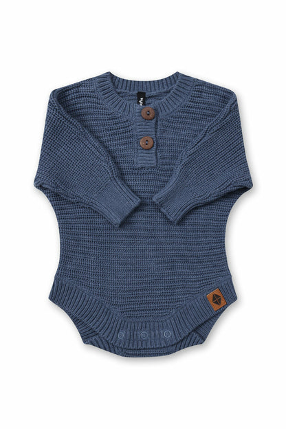 Kyte Baby Chunky Knit Romper in Oxford