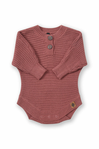 Kyte Baby Chunky Knit Romper in Ember