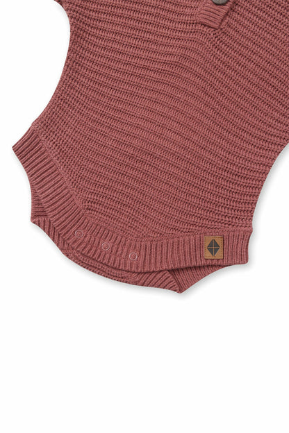 Kyte Baby Chunky Knit Romper in Ember