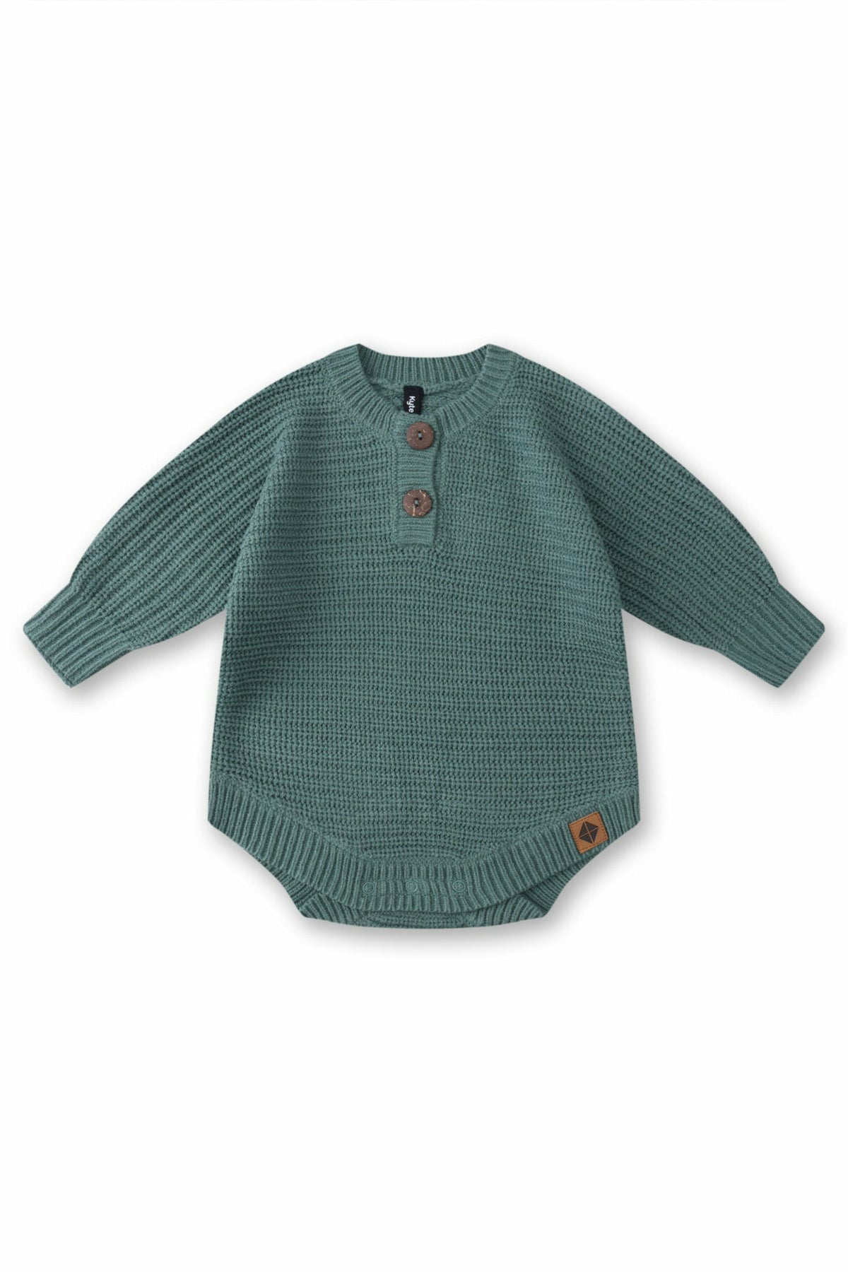 Kyte Baby Chunky Knit Romper in Pine