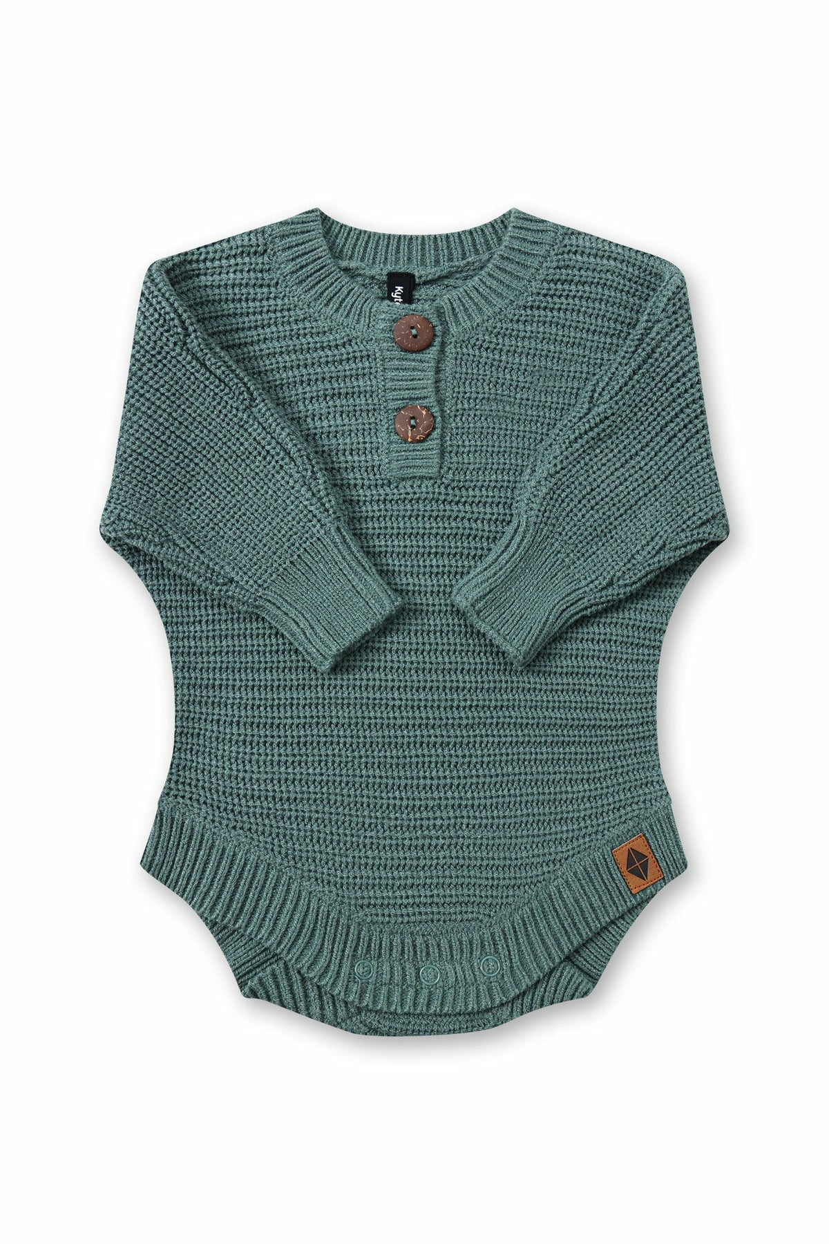 Kyte Baby Chunky Knit Romper in Pine