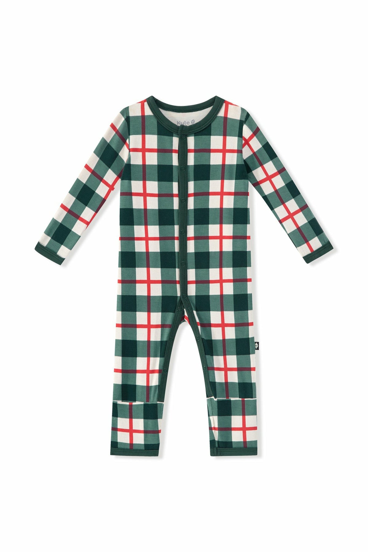 Kyte Baby Romper in Holiday Plaid